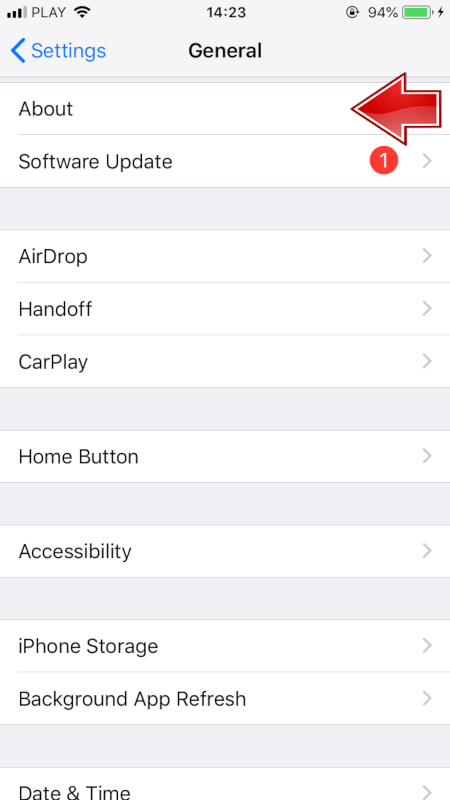 APPLE О настройках