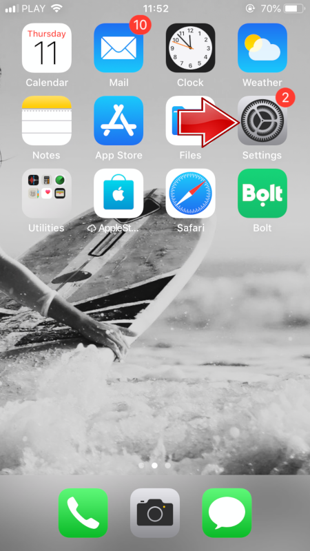 Настройки APPLE