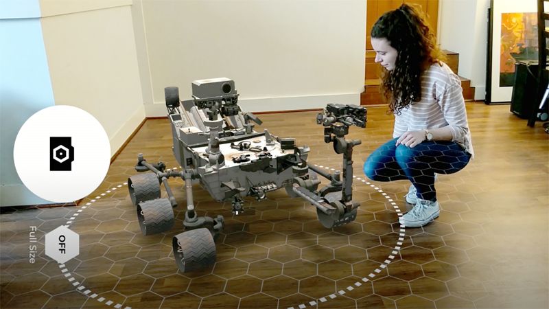 Космический корабль AR приложение дополненной реальности